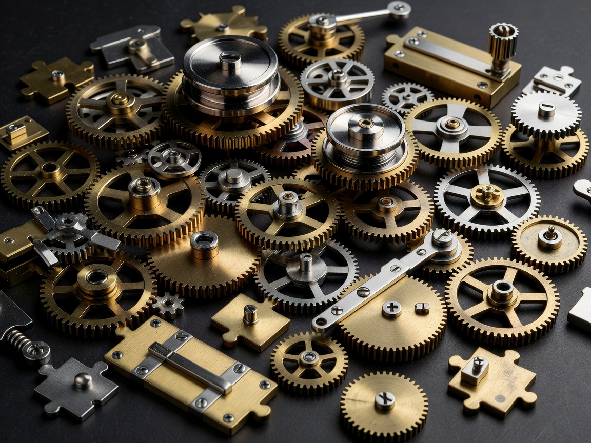 Complex gears and mechanical puzzle components